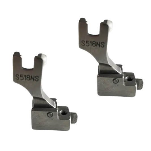 S518NS Invisible Zipper Guide Narrow Presser Foot Industrial Sewing Machines (Pack Of 2)